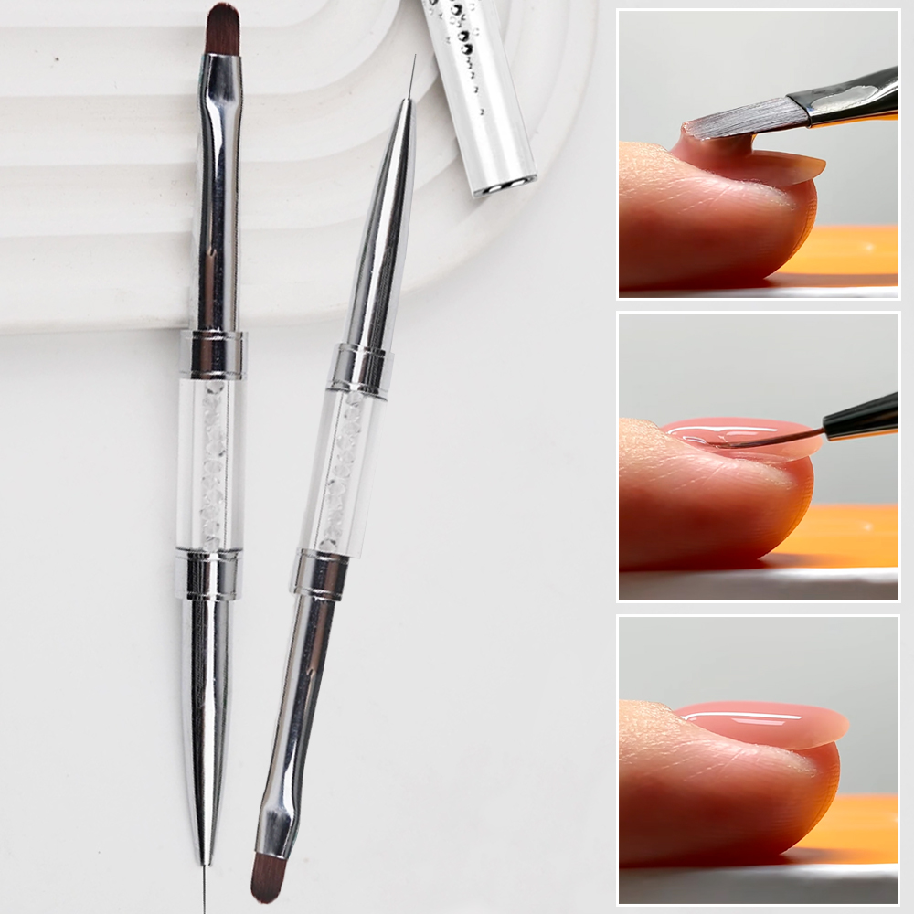 Nail Art Ombre - 1pcs Professional Dual-ended Nail Construction Design
