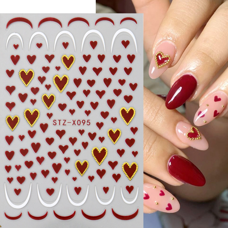 2pcs Mini Love Heart Nail Art  - đánh giá và giá Nail Art Valentines Day