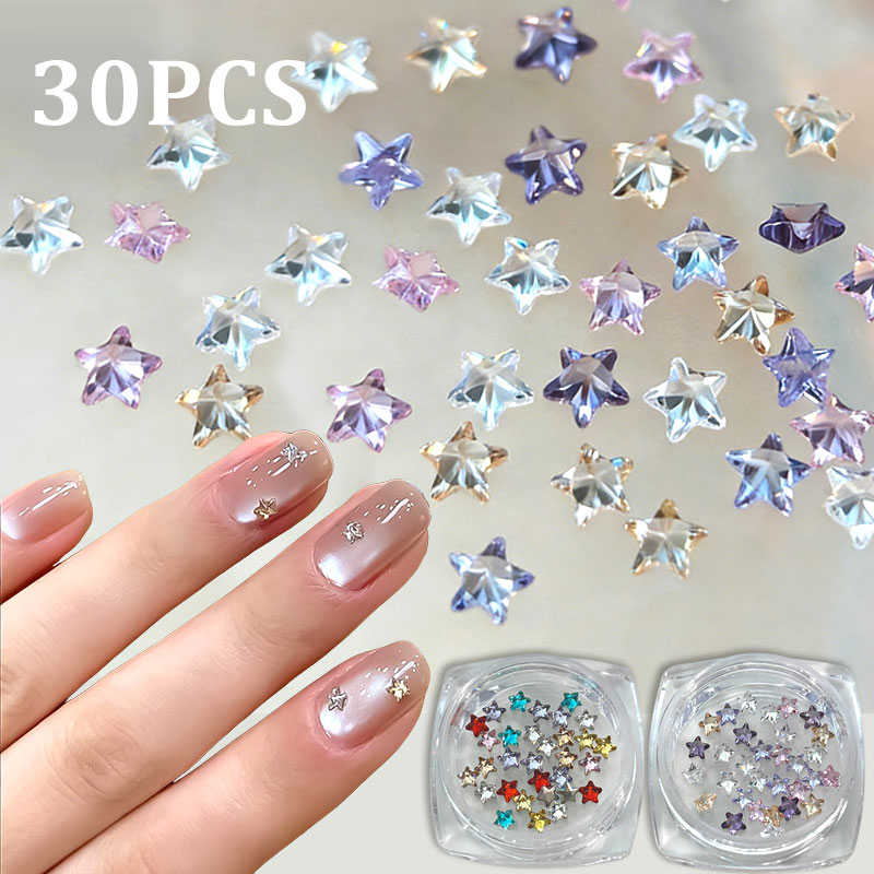 30pcs Mini Five Pointed Star Z - đánh giá và giá Nail Art Valentines Day