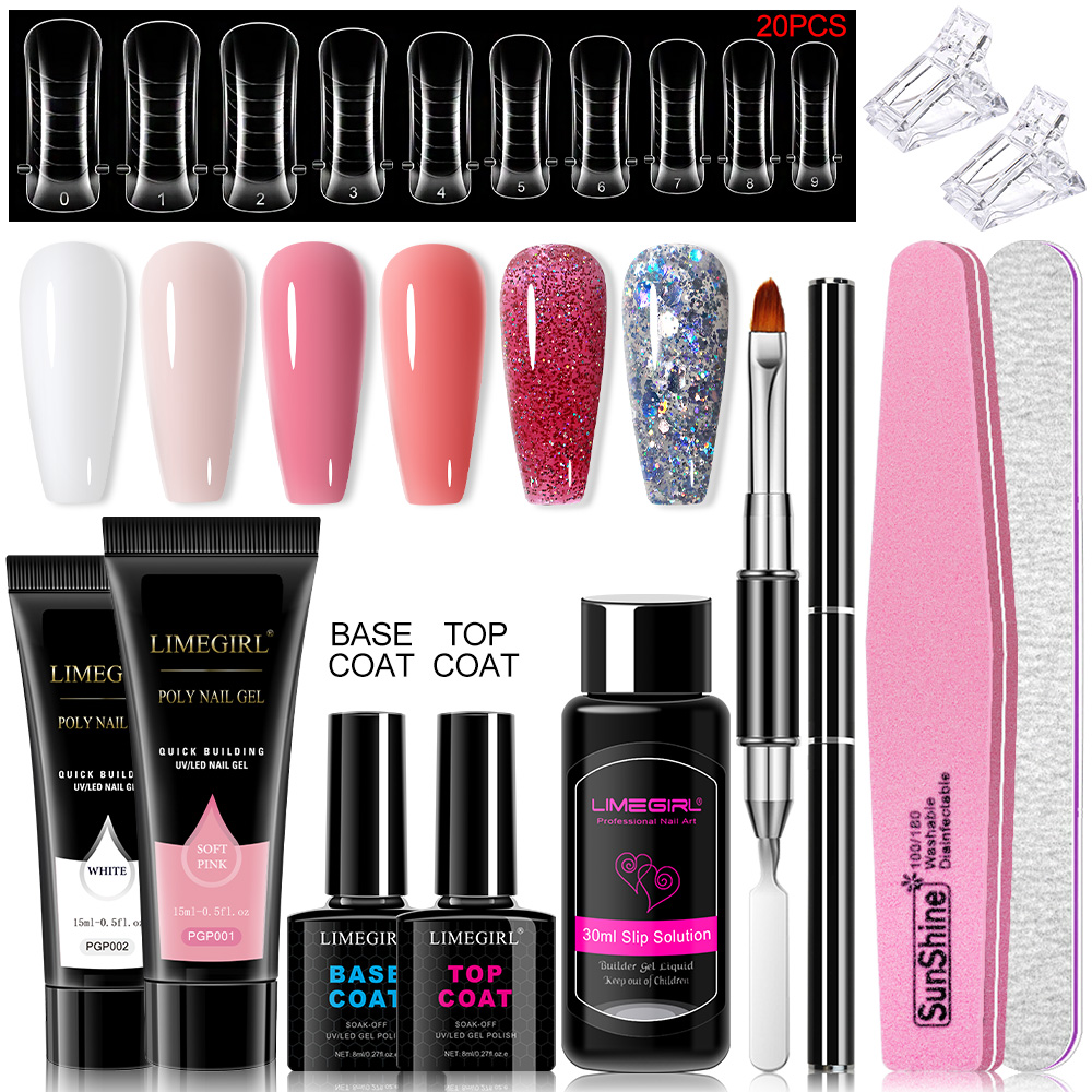 Poly Nail Gel Set for Extensio - đánh giá và giá Nail Art Ombre