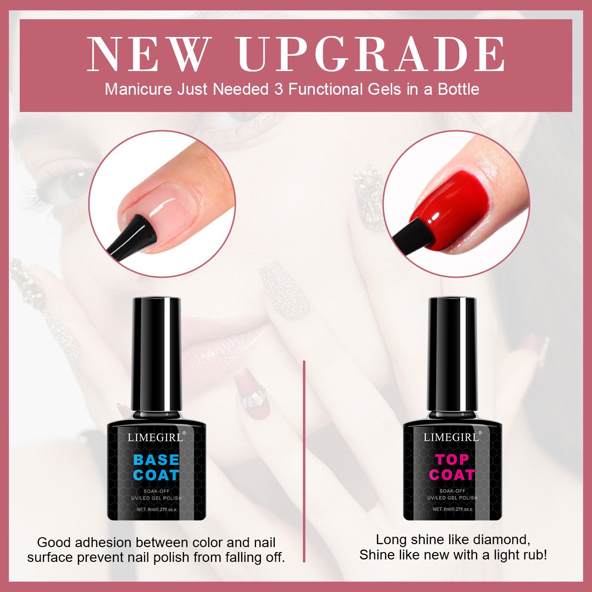 Poly Nail Gel Set for Extensio - đánh giá và giá Nail Art Ombre