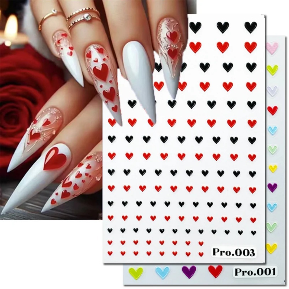 5d Embossed Nail Art Stickers  - đánh giá và giá Nail Art Valentines Day