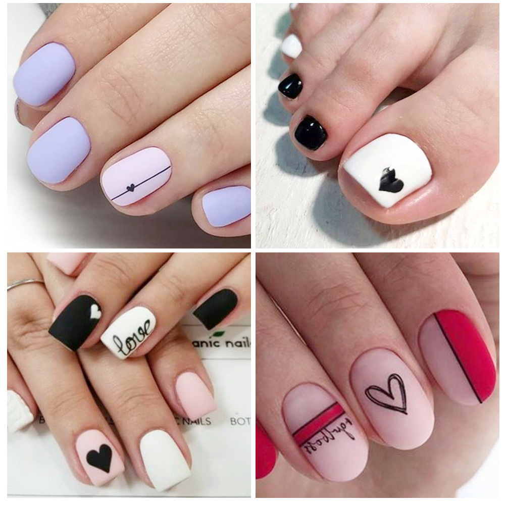 Móng Tay Nghệ Thuật Đề Can Trá - đánh giá và giá Nail Art Valentines Day