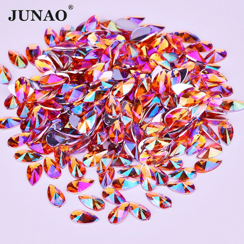 JUNAO 8X13Mm Cam AB Acrylic Kh - đánh giá và giá Nail Art Orange