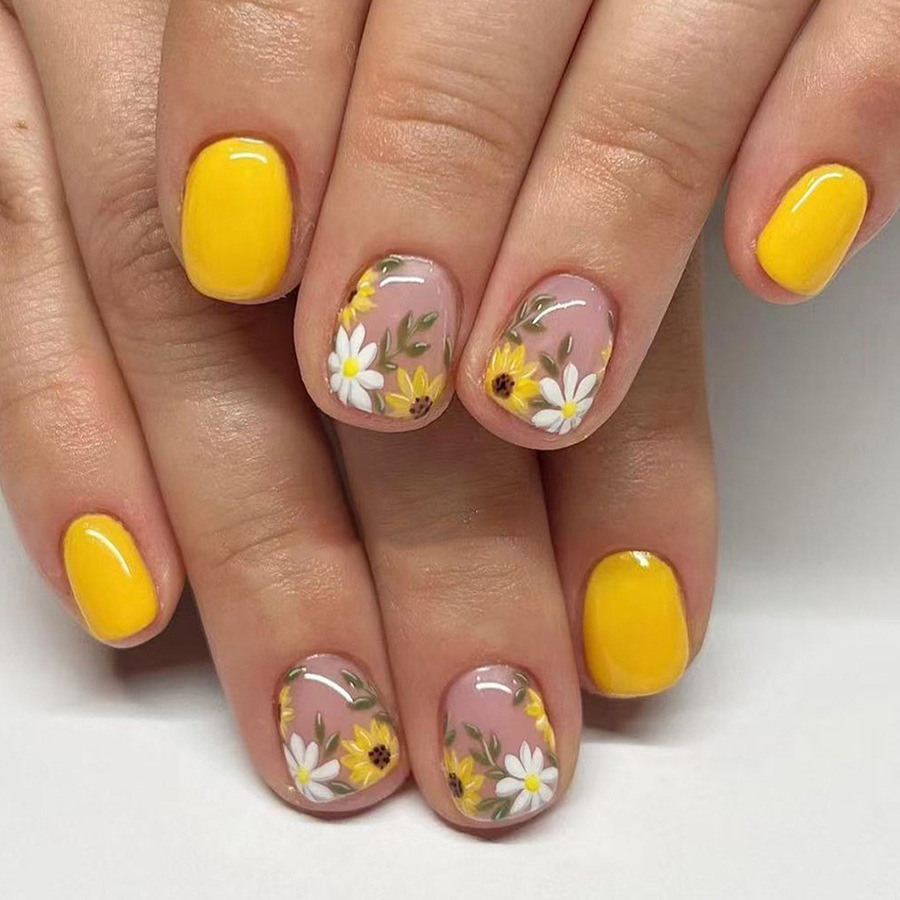 24Pcs Burnt Orange Plaid Shiny - đánh giá và giá Nail Art Orange