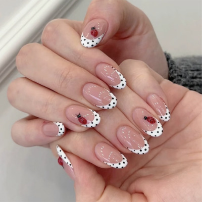 24Pcs Almond False Nails Sets  - đánh giá và giá Nail Art Pink
