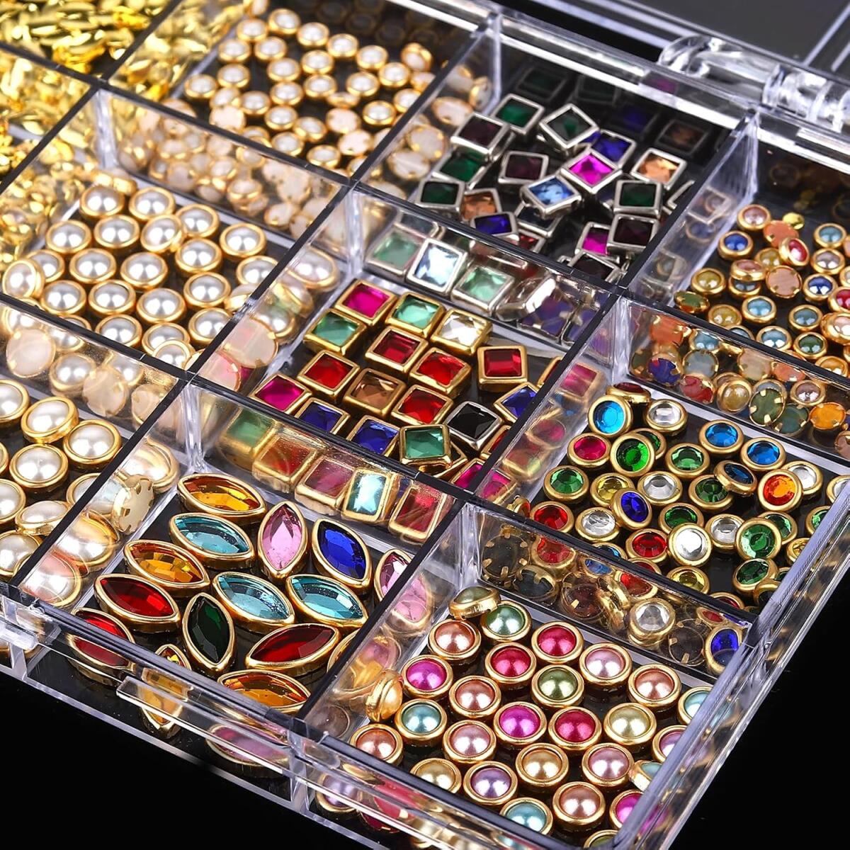 1Box Light Luxury Shinny Nail  - đánh giá và giá Nail Art Valentines Day
