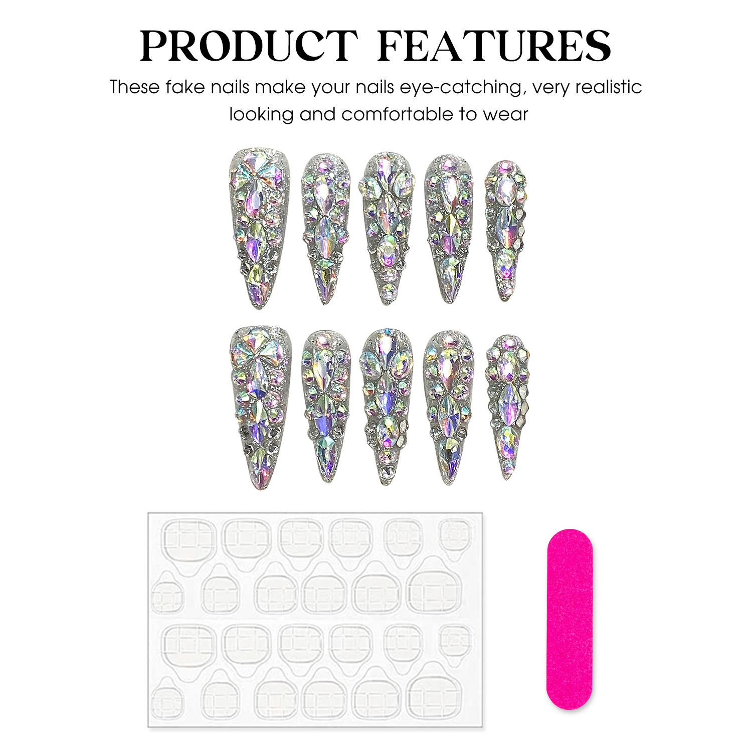 10pcs Handmade Press On Nails  - đánh giá và giá Nail Art Press On