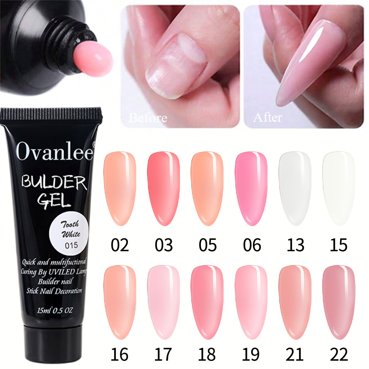 Ovanlee 18-In-1 Form-Free Poly - đánh giá và giá Nail Art Ombre