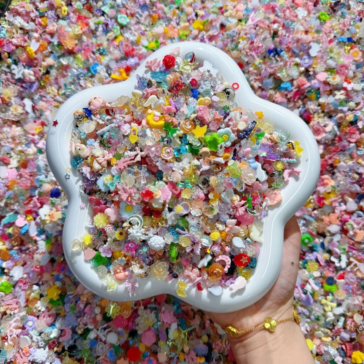 20g Random Mixed Mini Resin Or - đánh giá và giá Nail Art Valentines Day